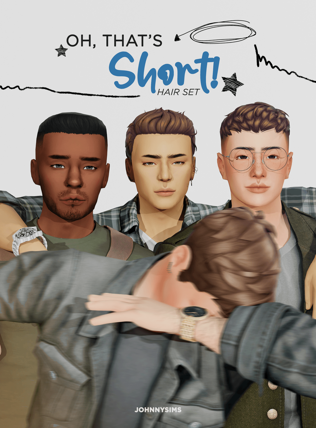 Набор мужских причесок Oh, That's Short!